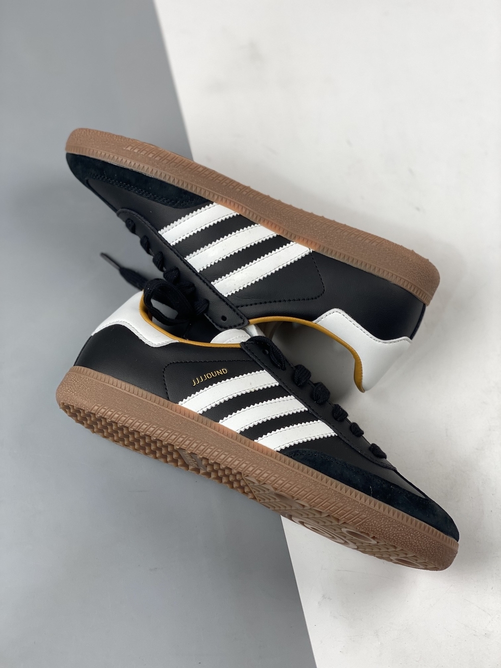 Adidas Samba Inspired Black & White Leather Sneakers